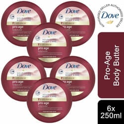 6 pack Dove Nourishing Secrets Visible Glow Pro Age body butter 250ml