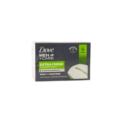 Men+Care Extra Fresh 1/4 moisturizing Cream Body+Face Bar 100g+400g 4 bars(pack of 4)