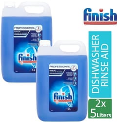 2 x Finish Professional Dishwasher Rinse Aid Clean & Shine 5L