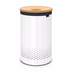 Brabantia Large Laundry Bin with Cork Lid, 60 L - White