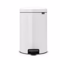 Brabantia 111846, 20 L, Round, White, Pedal, 29 cm, 290 mm