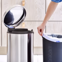 Brabantia Pedal Bin newIcon Round Brushed steel