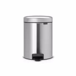 Brabantia 112102, 5 L, Round, Stainless steel, Plastic, Pedal, 20.6 cm