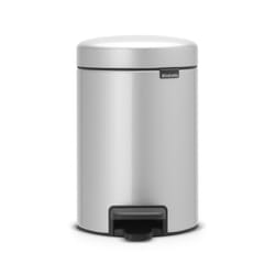Brabantia 113260 Poubelle à Pédale Newicon avec Seau en Plastique, 3 L - Gris Métallique