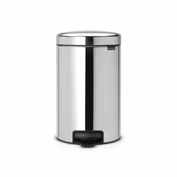 Brabantia 113581, 12 L, Round, Stainless steel, Plastic, Pedal, 25.1 cm