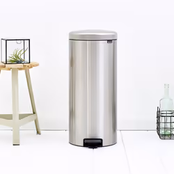 Brabantia Pedal Bin newIcon Round Brushed steel