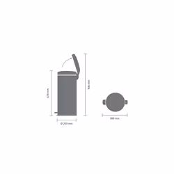 Brabantia -114762 - Poubelle à Pédale NewIcon avec Seau Intérieur en Métal 30 L - Inox Brillant - Additional view 5