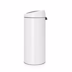 Brabantia Touch Bin, 30L Round Plastic, Stainless steel White