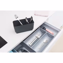 Brabantia Compact Dish Drying Rack with Draining Tray, Dark Grey - Additional view 5