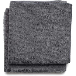 Brabantia 118029 Microfibre Cleaning Cloths (x 2), Machine Washable, Dark Grey, 30 x 30 x 0.5 cm