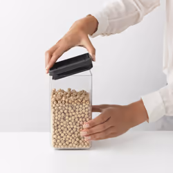 Brabantia Tasty+ Square Plastic Black, Transparent