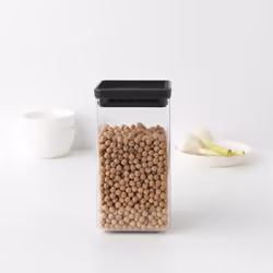 Brabantia Tasty+ Square Plastic Black, Transparent