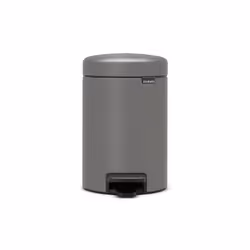 Brabantia 126260, 3 L, Round, Plastic, Grey, Plastic, Pedal