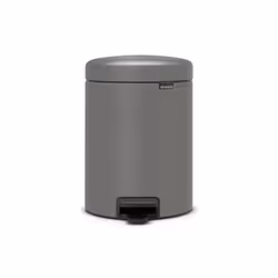Brabantia 126284, 5 L, Round, Plastic, Grey, Plastic, Pedal