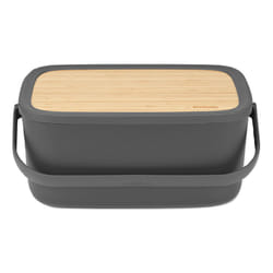 Brabantia 128264 bread box Rectangular Black, Wood