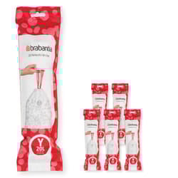 Brabantia PerfectFit Trash Bags Size Y53 gal Thick Plastic Trash can Liners with Drawstring Handles 120 Bags