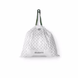 138584 PerfectFit Bin Liners Multipack (Size R/36 Litre) Thick Plastic Trash Bags with Tie Tape Drawstring Handles (120 Bags), White