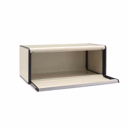 - Fall Front Bread Bin - Canister for 2 Loaves of Bread - Extra Storage Space due to Flat Top - Keeps Content Fresh - Kitchen Storage Box - Steel -