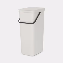 Brabantia Sort & Go, 40 L, Rectangular, Plastic, Light grey, Manual, Belgium