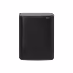 Brabantia Bo Touch Bin, 60 L, Rectangular, Plastic, Black, Plastic, Sensor