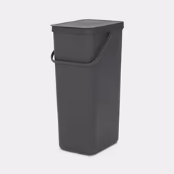 Brabantia SORT & GO RECYCLE BIN, 40 L, Rectangular, Grey, 267 mm, 341 mm, 620 mm