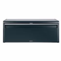 Brabantia Matte Black Fall Front Bread Bin, Rectangular, Black, 463 mm, 249 mm, 186 mm, 1 pc(s)