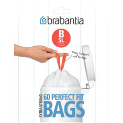 Brabantia 348969 Distributeur de Sacs Poubelles Poignées Coulissantes 5 L Blanc