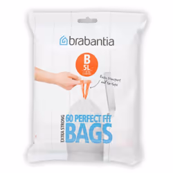 Brabantia 348969 Distributeur de Sacs Poubelles Poignées Coulissantes 5 L Blanc