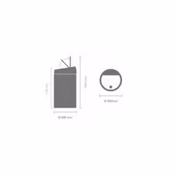 Brabantia Touch Bin 60 L Round Stainless steel - Additional view 4