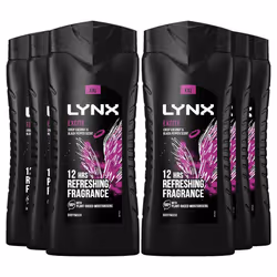 Lynx Excite 12H Refreshing Fragrance Shower Gel Bodywash, 6x 500ml