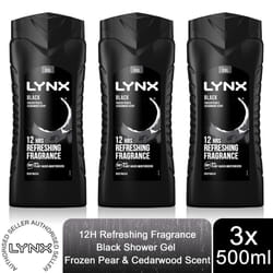 Lynx Black or Africa Refreshing ShowerGel 500ml - Black