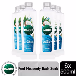 Radox Mineral Therapy Bath Soak Feel Heavenly 500ml, 6 Pk
