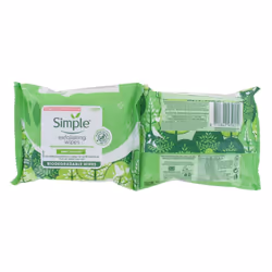 Simple Kind to Skin Exfoliating Wipes - 20 Wipes - Biodegradable Wipes