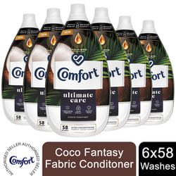 6xof870ml Comfort Liquid Fabric Conditioner 58W - Coco Fantasy