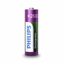 Philips Rechargeables Battery R6B2A260/10, Rechargeable battery, Nickel-Metal Hydride (NiMH), 1.2 V, 2600 mAh, 2 year(s), 78  ...