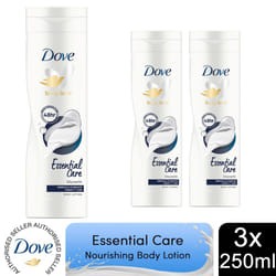 Dove Essential Nourishment Body Lotion Deep Care For Dry Skin 3x250ml