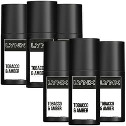 Lynx Urban Deodorant Pump Spray, Tobacco & Amber, 6 Pack, 100ml