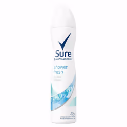 Sure Women Antiperspirant Deodorant, Shower Fresh, 6 Pack, 250ml