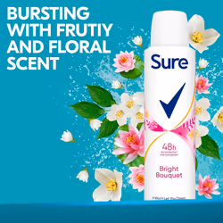 Sure Women Antiperspirant Deodorant, Bright Bouquet, 6 Pack Of 150ml - Additional view 5