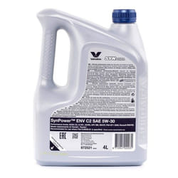 Valvoline Synpower ENV C2 5W-30 4l Engine oil 872521 TOYOTA: Yaris III Hatchback, Yaris II Hatchback, Auris Hatchback, PEUGEOT: Boxer Van