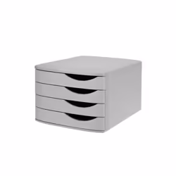 Jalema Re-Solution, 4 drawer(s), Grey, Plastic, Polystyrene, A4, Monochromatic, 26.4 cm