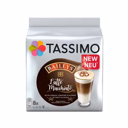 TASSIMO Baileys Latte Macchiato, Coffee capsule, Latte macchiato, T DISC, 8 cups, Baileys, 8 pc(s)