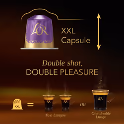 L'OR BARISTA Double Lungo Profondo XXL Aluminium Coffee Capsules (5 X 10 Pods) Intensity 8