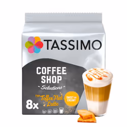 TASSIMO Toffee Nut Latte, Coffee capsule, Caffe latte, 8 cups, Tassimo, 8 pc(s)