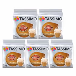 T Discs Marcilla Café Con Leche (Pack of 5, 80 Drinks)