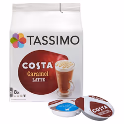 Tassimo Costa Caramel Latte Coffee Pods (16 pods, 8 servings)