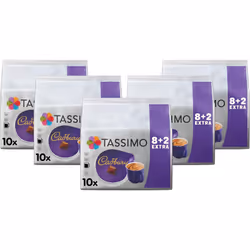 Tassimo Cadbury Hot Chocolate Pods x10 (Pack of 5, Total 50 Drinks)