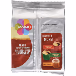 Tassimo Kenco Americano Grande Coffee Pods (Pack of 5, 80 pods in total, 80 servings)