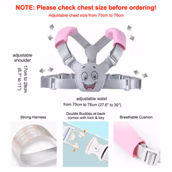 Baby Reins Walking Backpack Harness for Toddlers, Kids, Children 3-in-1, Anti Lost Safety Wrist Cuff with Lock + Backpack + 1.5m Bungee Straps Link