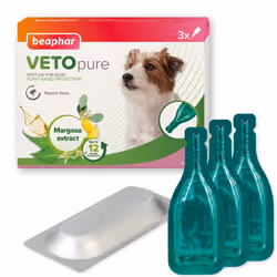 Beaphar VETOpure Small Dog Under 15kg Spot On Natural Flea Repellent Treatment